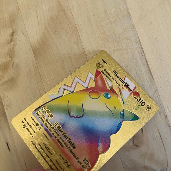 Pokemon Trading Card Pikachu Vmax Rainbow Gold Foil 2020 - Picture 4 of 5